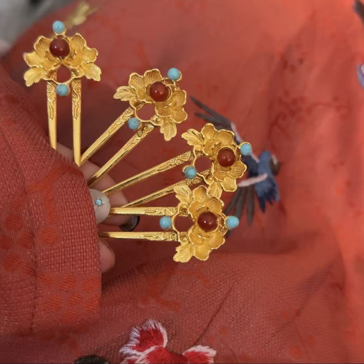   Złota spinka do włosów w sty – Hanbok Hair Pin recenzja i cena