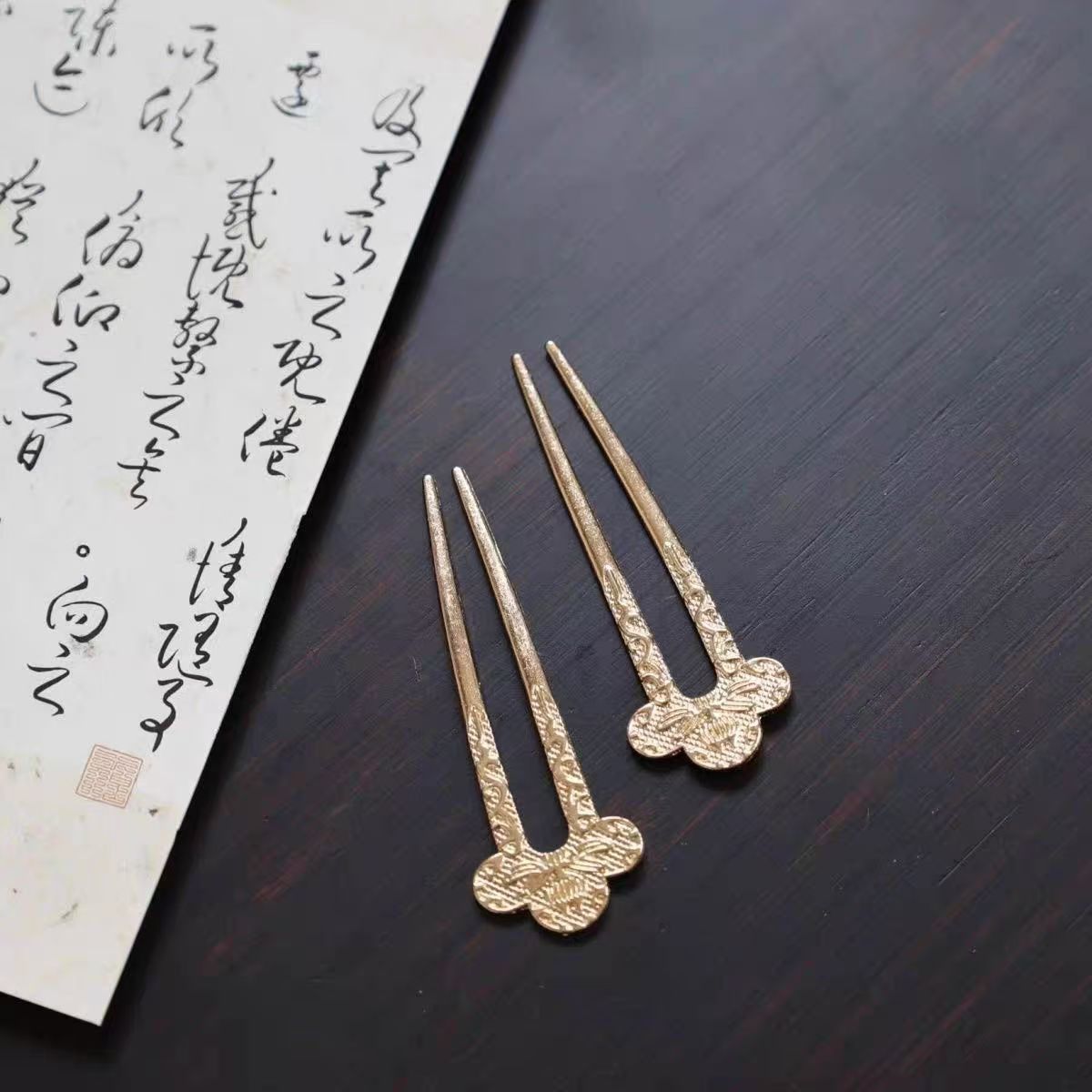   Złota spinka do włosów w sty – Hanbok Hair Pin recenzja i cena