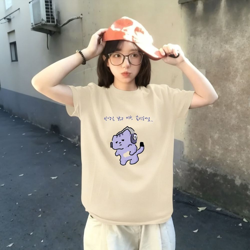 Koszulka z nadrukiem: Życie mn – Korean Women Lifestyle recenzja i cena