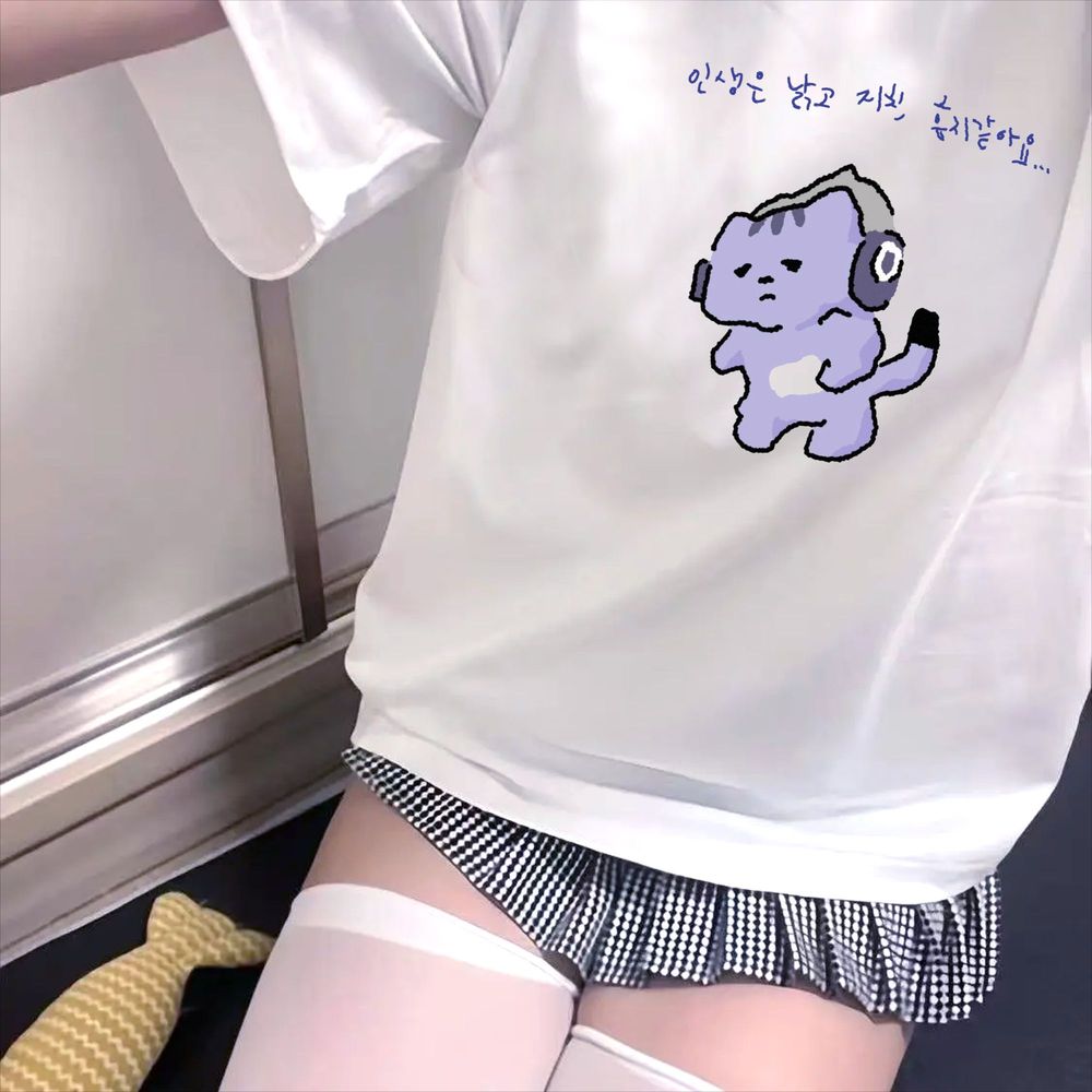 Koszulka z nadrukiem: Życie mn – Korean Women Lifestyle recenzja i cena