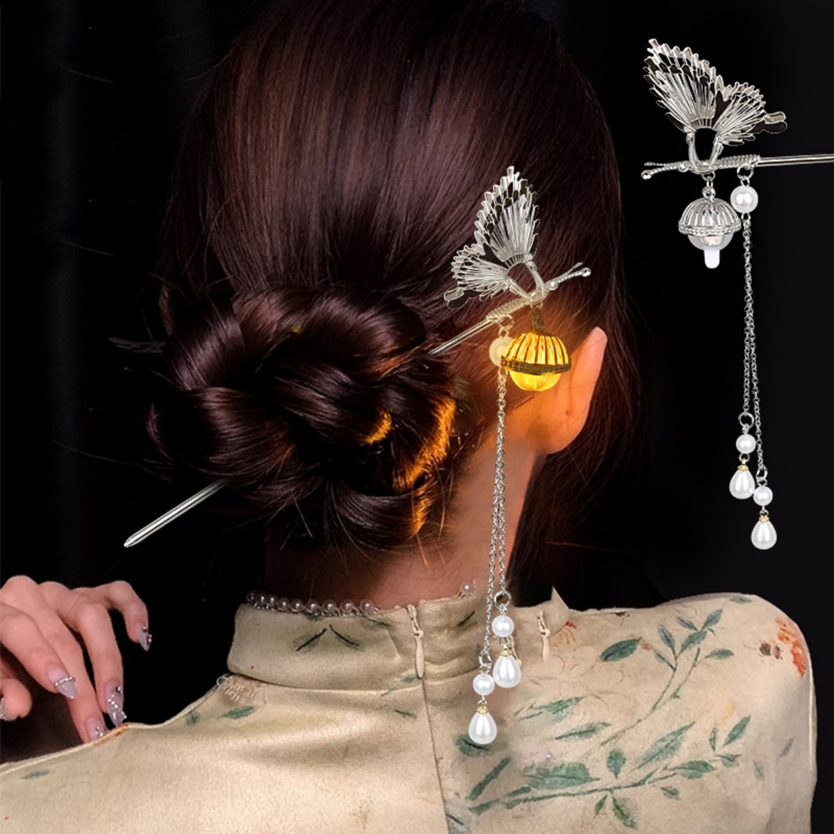 Świecący kwiat spinka do włosó – Hanbok Hair Pin recenzja i cena