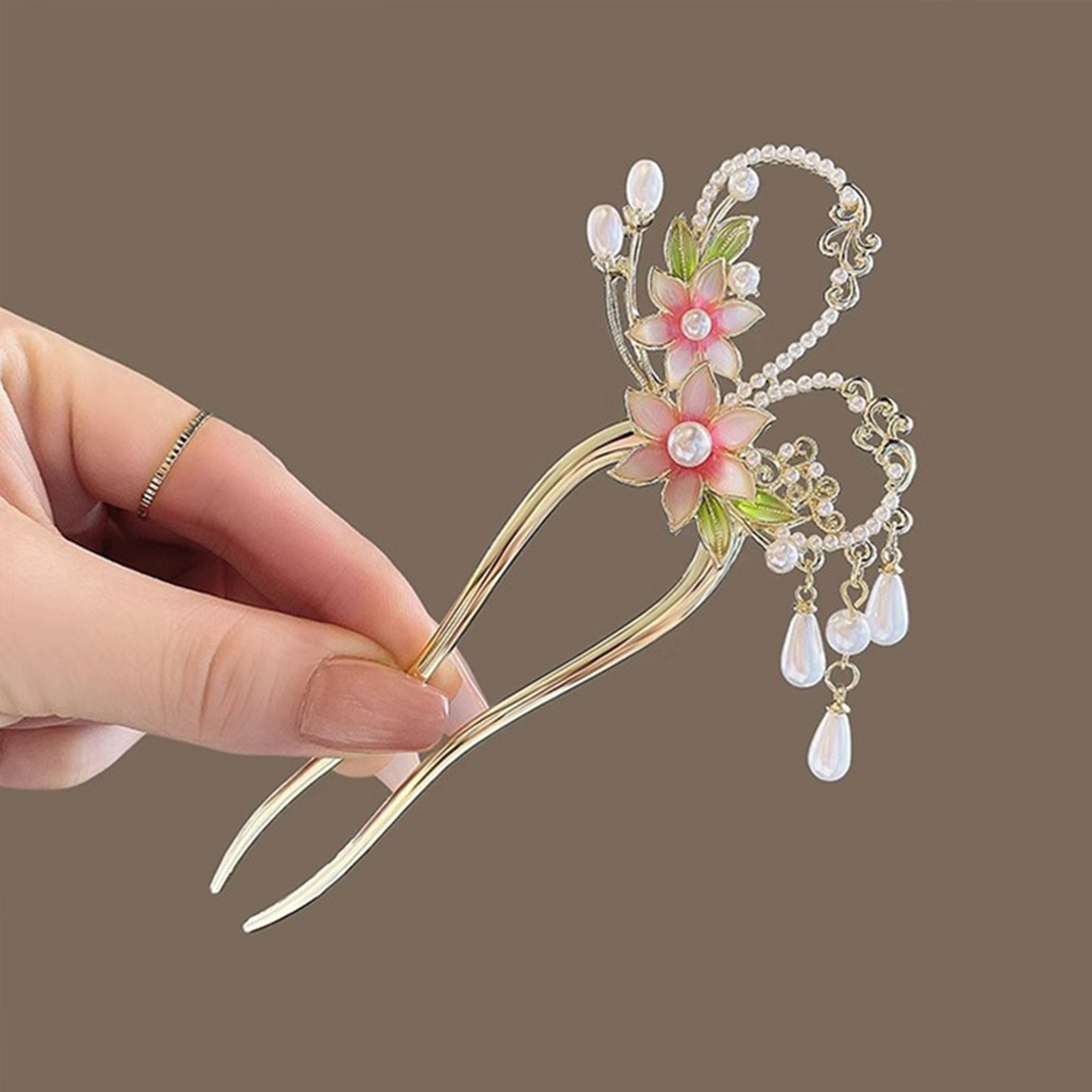 Elegancka różowa spinka do wło – Hanbok Hair Pin recenzja i cena
